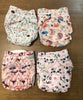 GENTLY USED 4 Pack Alva Baby Pocket Diaper