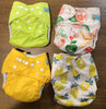 GENTLY USED 4 Pack Alva Baby Pocket Diaper