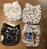 GENTLY USED 4 Pack Alva Baby Pocket Diaper