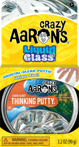 Crazy Aaron's Thinking Putty - Liquid Glass Full Size 4" Tin