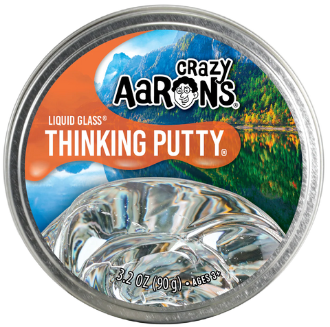 Crazy Aaron's Thinking Putty - Liquid Glass Full Size 4" Tin