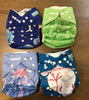 GENTLY USED 4 Pack Alva Baby Pocket Diaper