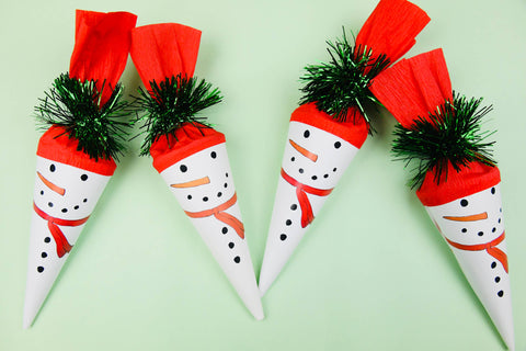 TOPS Malibu - Mini 7" Surprise Cone - Winter Holiday - Snowman