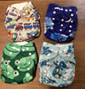 GENTLY USED 4 Pack Alva Baby Pocket Diaper