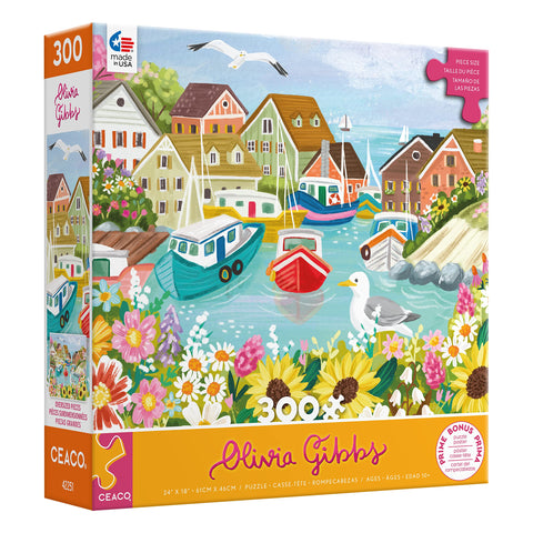 CEACO Olivia Gibbs- Town Harbor - 300 Piece Puzzle