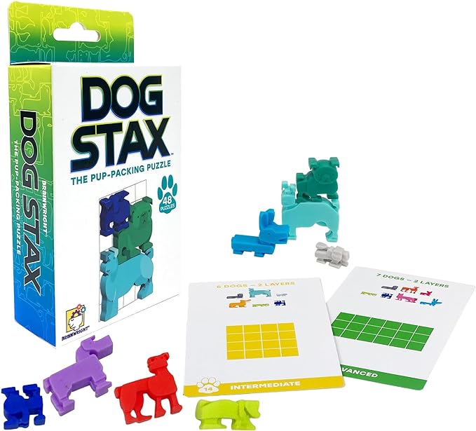 Gamewright - Dog STAX - The Pup-Packing Puzzle - 48 Pieces