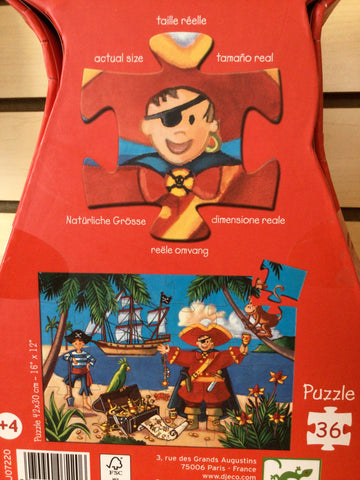 DJECO Silhouette Puzzle - Pirate & Treasure