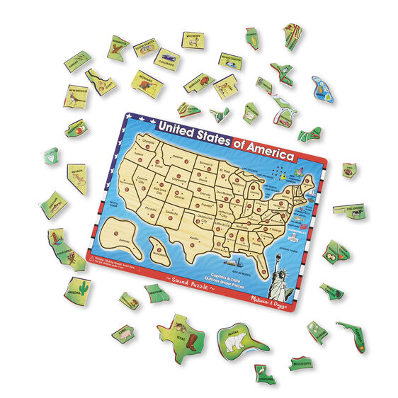 Melissa & Doug Sound Puzzle - United States of America - 40 Pieces
