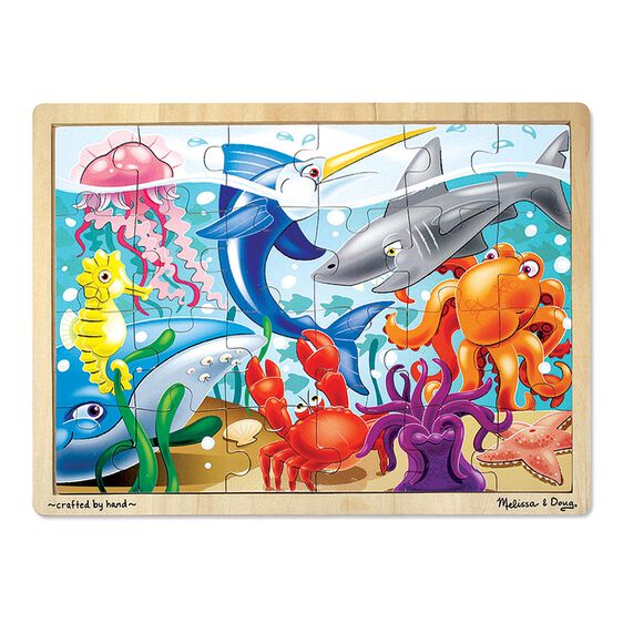 Melissa & Doug Under the Sea Wooden Jigsaw Puzzle - 24 Pieces