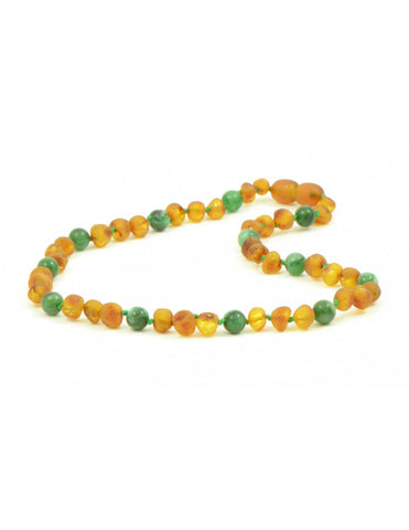 Baltic Amber and Semistone Teething Necklace