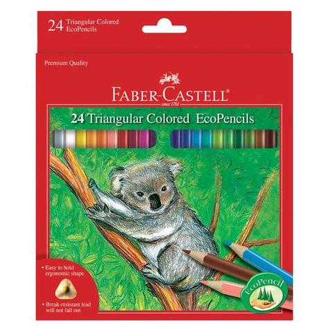 Faber-Castell 24 Triangular Colored Ecopencils
