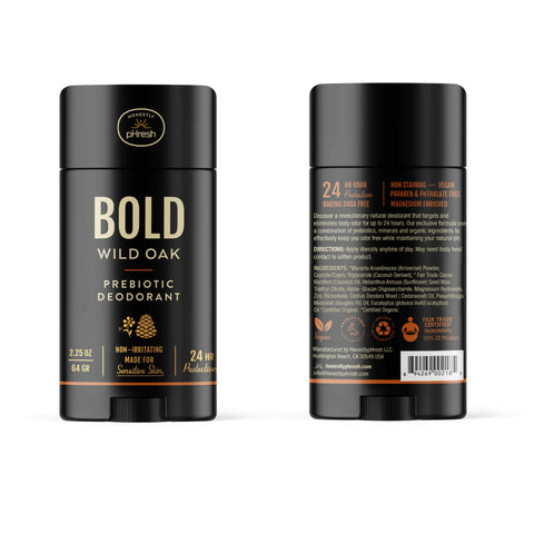 Honestly pHresh Bold Wild Oak Prebiotic Natural Deodorant