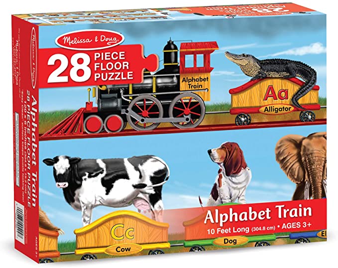 Melissa & Doug Alphabet Train Floor Puzzle-28 pieces