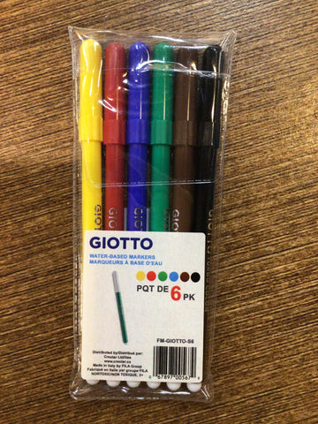 Giotto Water-Based Markers 6 Pack