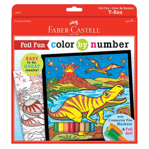 Faber-Castell Color by Number Foil Run T-Rex