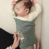 Bleu La La 100% Luxury Cotton Receiving Swaddle Baby Blanket - Deer: Mocha