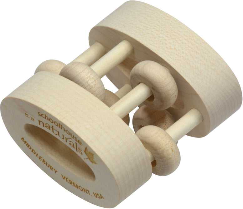 Maple Landmark Unfinished Oval Bead Rattle