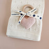 Heirloom Pique Blanket Cream Cotton Baby Embroidery Blanks