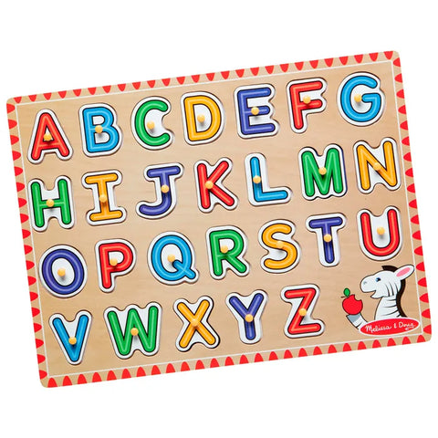 Melissa & Doug Peg Puzzle - Lift & See Alphabet