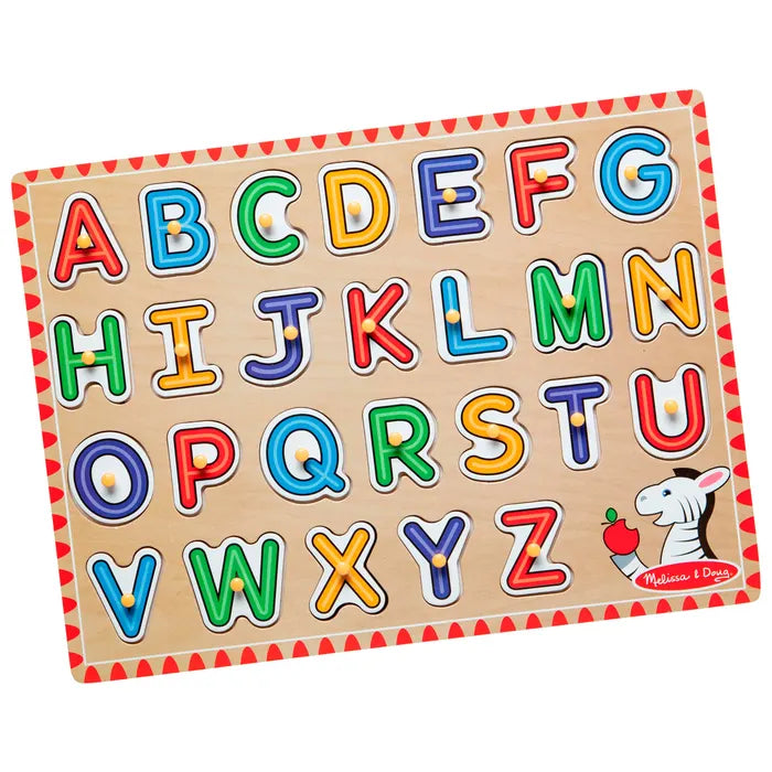 Melissa & Doug Peg Puzzle - Lift & See Alphabet