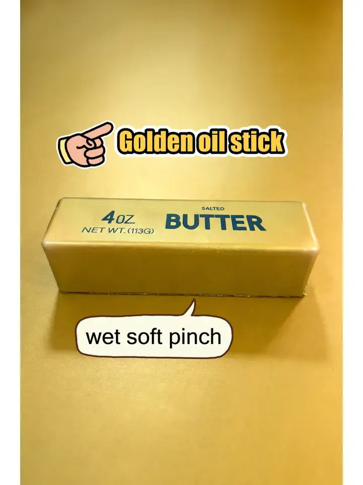 Butter Sticker Relieve Pressure Squishy Toy: Gold / One Size
