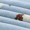Bleu La La 100% Luxury Cotton Receiving Swaddle Baby Blanket - Sheep: Grey