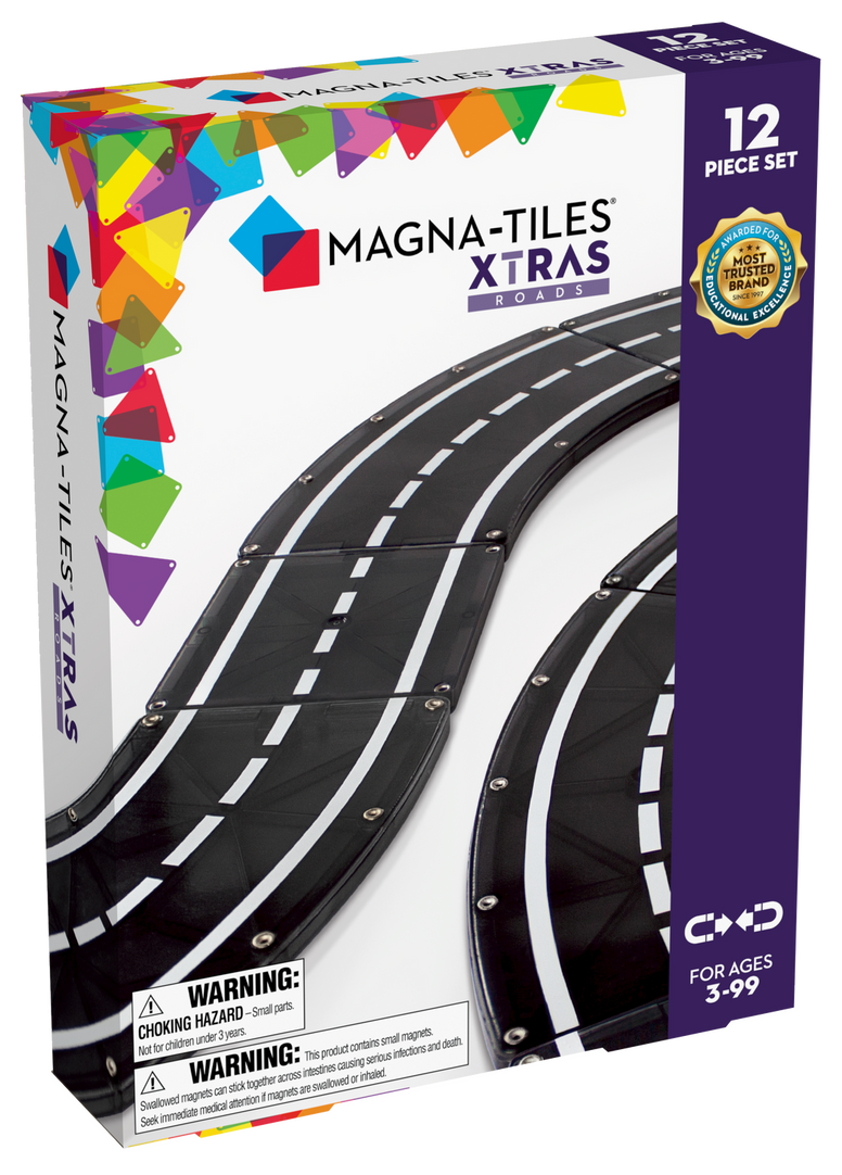 MAGNA-TILES  XTRAS:  Roads 12-Piece Set