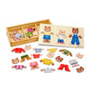 Melissa & Doug Wooden Dress-Up Puzzle- Bear Family