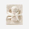 Set Pique Blanket Lamb Lovey Gift Cream Organic Cotton: Cream