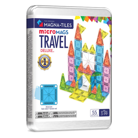 MAGNA-TILES microMAGS Travel Deluxe 55 Piece Set