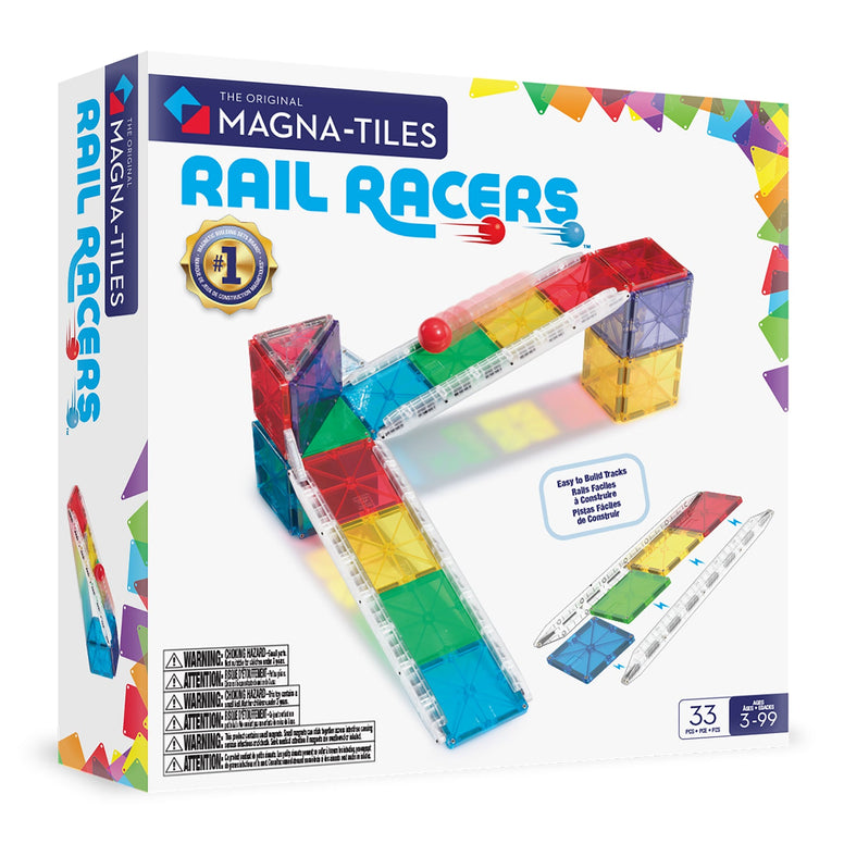 MAGNA-TILES Rail Racers 33 Piece Set