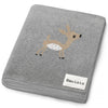 Bleu La La 100% Luxury Cotton Receiving Swaddle Baby Blanket - Deer: Mocha