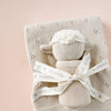 Set Pique Blanket Lamb Lovey Gift Cream Organic Cotton: Cream
