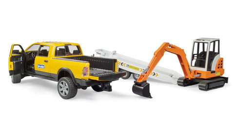 Bruder 02546 Ram Rental Service with Mini Excavator