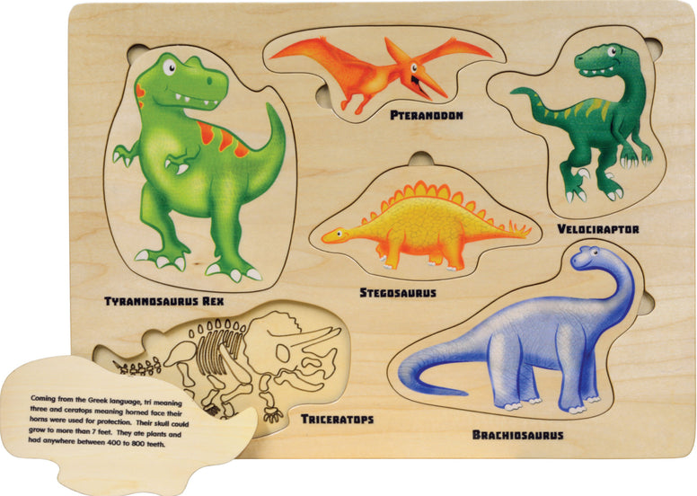 Maple Landmark Dinosaur Lift & Learn Puzzle