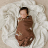 Bleu La La 100% Luxury Cotton Receiving Swaddle Baby Blanket - Deer: Mocha
