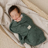 Bleu La La 100% Luxury Cotton Receiving Swaddle Baby Blanket - Heart: Grey