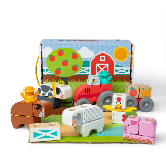 Melissa & Doug Blockables Farm Play Set - 56 Pieces