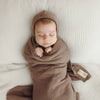Bleu La La 100% Organic Cotton Luxury Organic Blanket + Hat Gift Set: Dove Grey