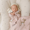 Bleu La La 100% Luxury Cotton Receiving Swaddle Baby Blanket - Deer: Mocha