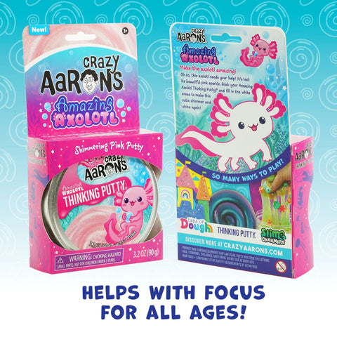 Crazy Aaron’s Thinking Putty - Amazing Axolotl - Full Size 4" Tin