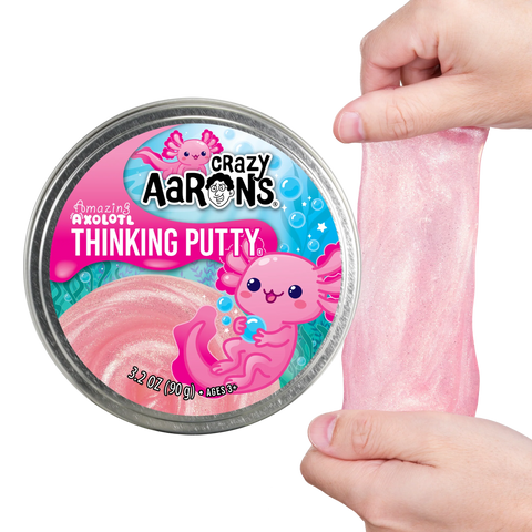 Crazy Aaron’s Thinking Putty - Amazing Axolotl - Full Size 4" Tin