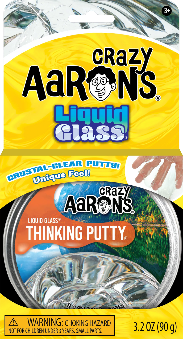 Crazy Aaron's Thinking Putty - Liquid Glass Full Size 4" Tin