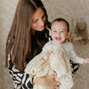 Bleu La La 100% Luxury Cotton Receiving Swaddle Baby Blanket - Heart: Denim Blue