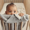 Bleu La La 100% Luxury Cotton Receiving Swaddle Baby Blanket - Heart: Grey