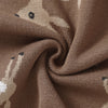 Bleu La La 100% Luxury Cotton Receiving Swaddle Baby Blanket - Deer: Mocha