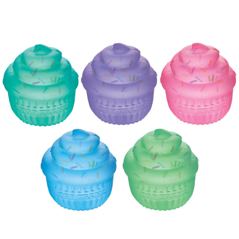 Top Trenz Super Duper Sugar Squisher Toy - Sprinkle Filled Cupcakes