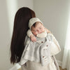 Bleu La La 100% Luxury Cotton Receiving Swaddle Baby Blanket - Sheep: Grey