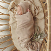 Bleu La La 100% Organic Cotton Luxury Organic Blanket + Hat Gift Set: Dove Grey