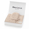 Bleu La La 100% Organic Cotton Luxury Organic Blanket + Hat Gift Set: Dove Grey